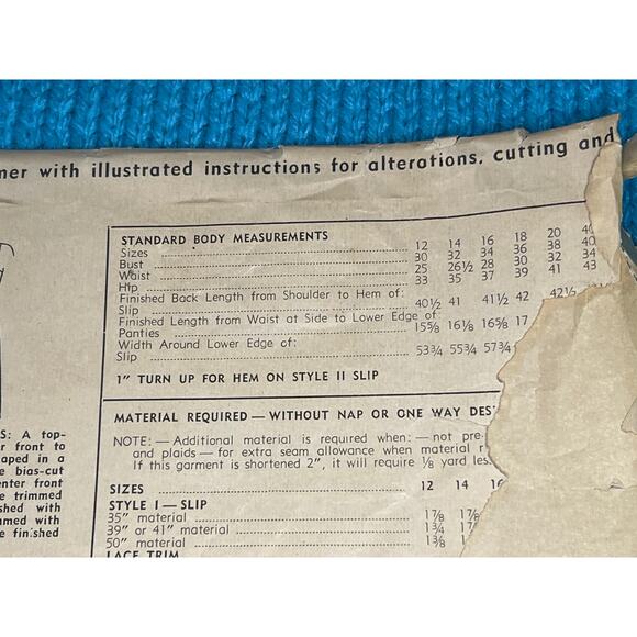 Simplicity Sewing pattern 1144 dress slip half slip 1940 size 16 bust 34 - Picture 10 of 11